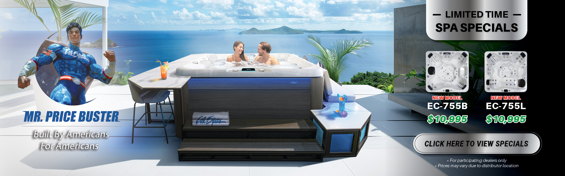 Calspas hot tub being used in a family setting - Homestead