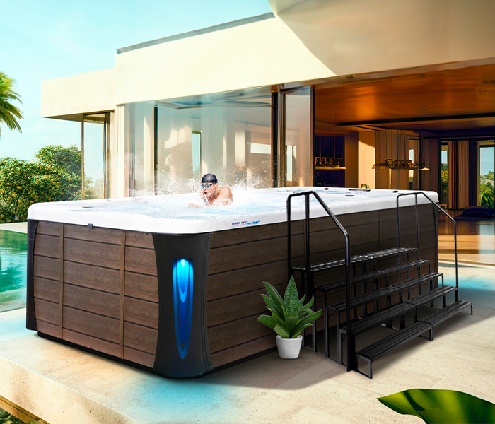 Calspas hot tub being used in a family setting - Homestead