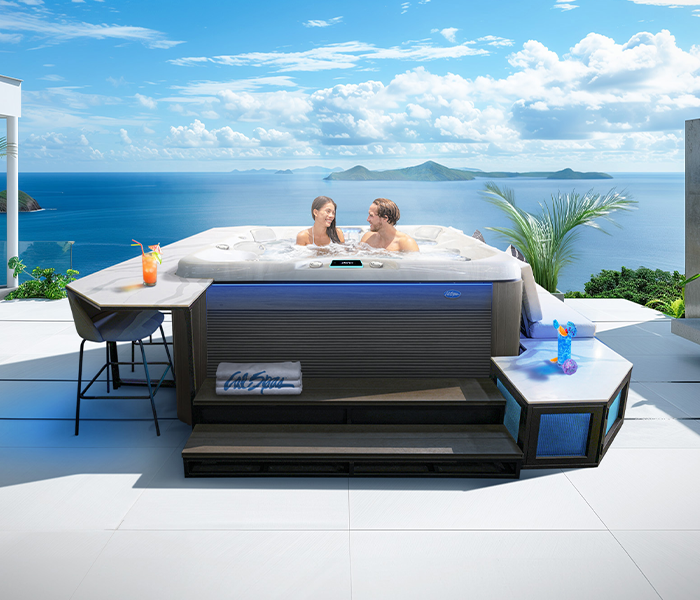 Calspas hot tub being used in a family setting - Homestead